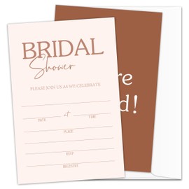 Jdgbo Bridal Shower Invitations, Bridal Shower Invitation Cards, 25 Bridal Shower Invitations With Envelopes, Fill In Style Bridal Shower Invites Cards Wedding invitations -003