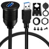 BATIGE Single Port USB 3.0 Male to Female AUX Car