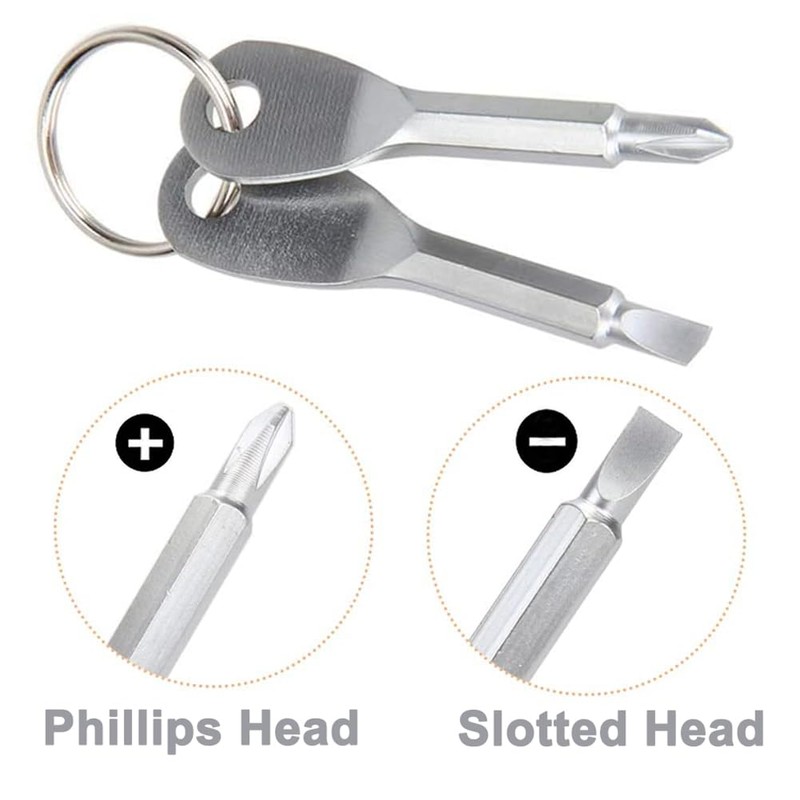 Portable Keychain Screwdriver, Bestgle EDC Outdoors Repair Tool Key Chain