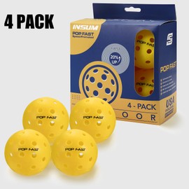 insum Durable 40 Holes Outdoor Pickleballs Balls, 9 in Thickened Plastic Baseballs & Softballs for Kids Teen Daily Training Get Ready for Tournament | ONE-Piece Rotational Molded Tech,4 & 12 Pack