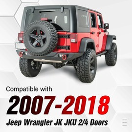 EYOUHZ for Wrangler JK Tailgate Hinges Compatible with 2007-2018 Jeep Wrangler JK JKU Unlimited 2/4 Doors, Heavy Duty Steel Reinforced Tail Gate Hinge Set Spare Back Door Rear Hinge Bracket (2 PCS)