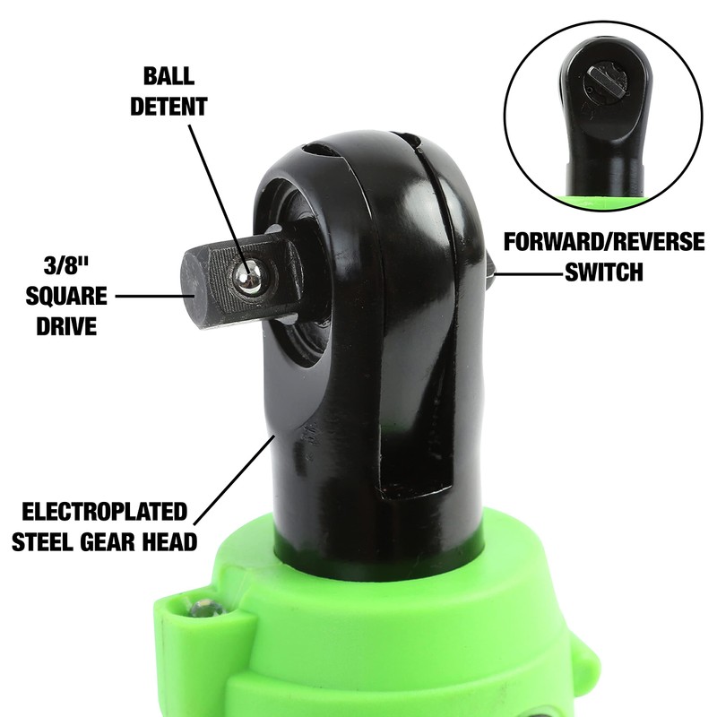 OEMTOOLS 24685 12V MAX Li-ion Power Ratchet, 3/8” Cordless Electric