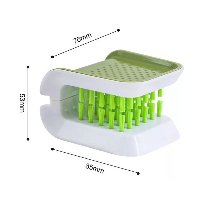 Deluxe 3x Cepillo Limpiador Vajilla Platos Cubiertos Plegable