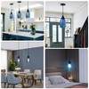 Viinew Mini Glass Pendant Light 1-Pack Handblown Clear Dark Blue