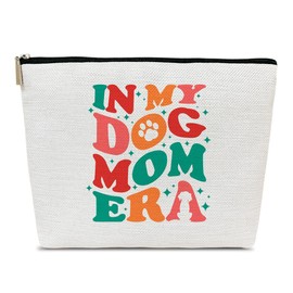 Ythuil Dogs Gifts Makeup Bag, In My Dog Mom Era, Women Cosmetic Bag for Purse, Animal Lovers Gift for Women, Besties, Daughter, Best Friends, Teen Girl
