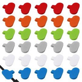 30 PCS Cable Labels Cord Labels for Electronic Multi-Color Write On Wire Tags, Computers Cable Management and Identification Xmas Decoration