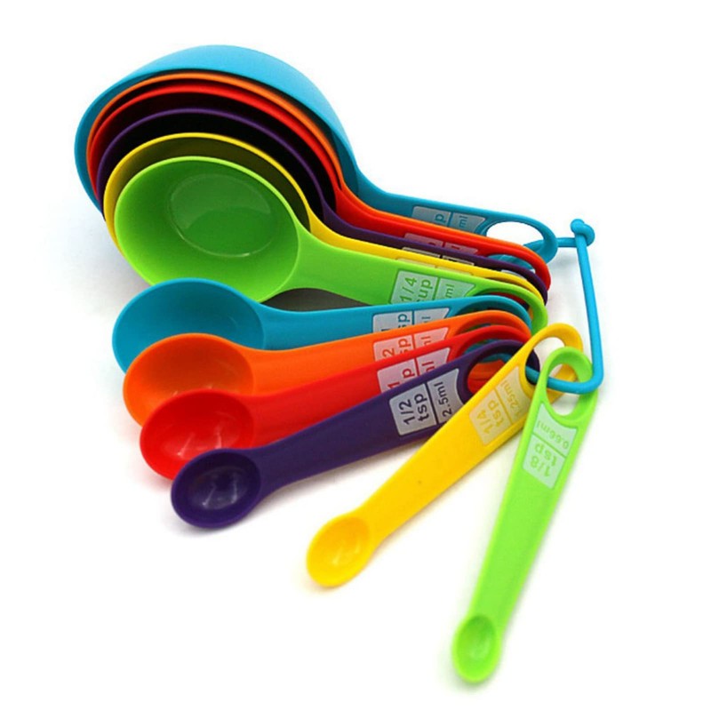 Measuring Cup Spoon Set, Nesting Measuring Cup Set, 12-Piece Colourful