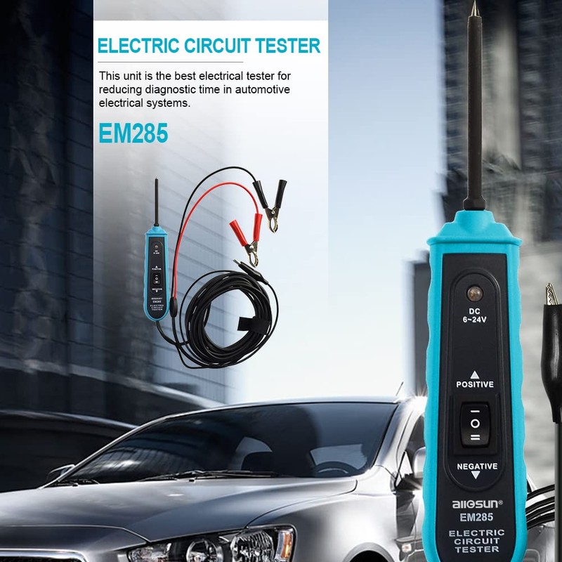 allsun 6-24Vdc Auto Power Circuit Probe Tester,Power Circuit Detector Electric