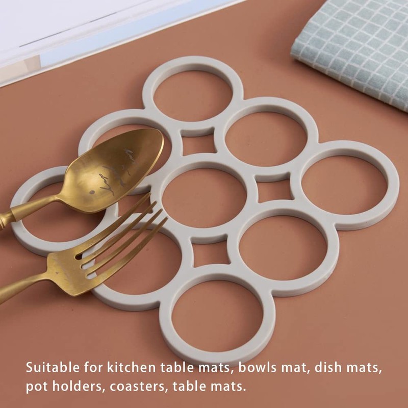 2 Pcs Trivet Heat Resistant Mat Non Slip Durable Flexible