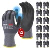 Mustbau 12 Pairs Black Touch Screen Work Gloves Men with