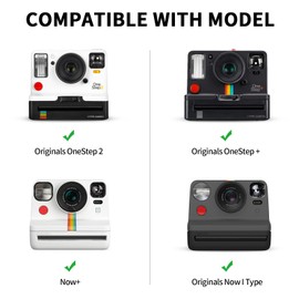 Yinke - Funda para cámara instantánea Polaroid Originals Now+/ Now I-Type/Onestep 2 VF/OneStep+, funda protectora dura bolsa de almacenamiento de viaje (negro)
