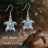 JERWLI Turtle Dangle earrings Earrings 925 Sterling Silver Abalone Shell