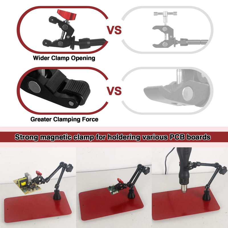 Helping Hands Soldering Magnetic Third Helper hand Station with 4