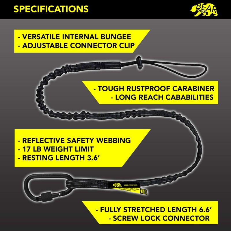 BearTOOLS Long Reach Extended Tool Safety Lanyard – Safety Fall