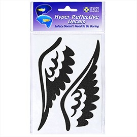 Reflective Decals Tattoo Wings Set – Angel Wings Safety Sticker Kit – Wing Reflector Stickers - Seward Street Studios (Black)