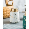 Marbled Ceramic Hand Soap Dispenser,with Golden Plastic Top Pump Soap