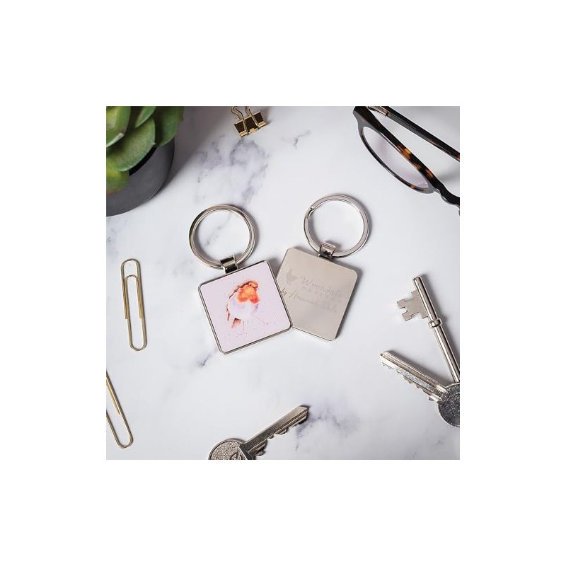 Wrendale Designs Curious Robin' Robin Keyring
