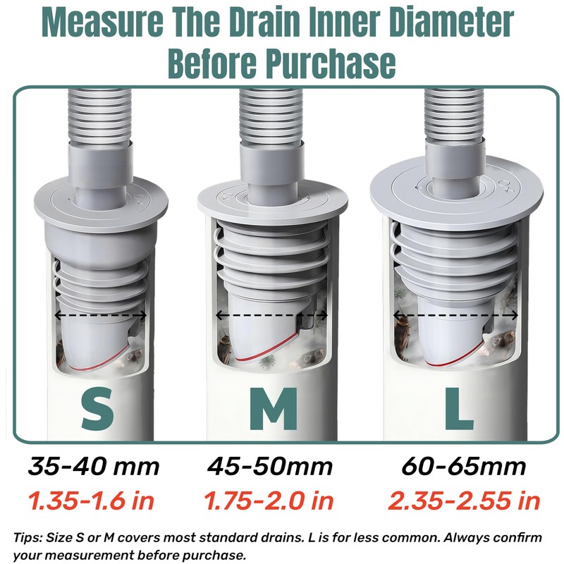 COLDDD Washing Machine Drain Hose Seal, Anti-Odor Floor Drain Plug