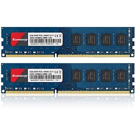 Kuesuny 16GB Kit (8GBX2) DDR3L-1600 Udimm, PC3L-12800/PC3L-12800U 8GB CL11 240 Pin 2RX8 Dual Rank Non ECC Unbuffered 1.35V/1.5V Desktop Computer Memory Ram Module Upgrade