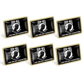 100 Pcs Pow Mia Flag Lapel Pins Bulk - Metal Military POW/MIA Pins Activist Organizations Brooch Badge Souvenir