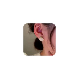 Aneneiceera Gold Bunny Stud Earrings Easter Gold Rabbit Stud Earrings White Gemstone Stone Rabbit Earrings Wedding Brial Crystal Animal Rabbit Earrings Cute Opal Earrings For Women, Crystal