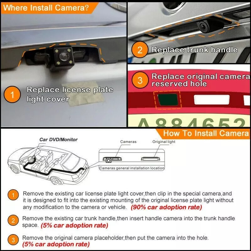 New Vision Car Rear View Backup camera For Subaru Forester