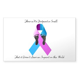 CafePress Pregnancy and Infant Loss Awareness Sticker (Recta Rectangle Bumper Sticker Car Decal