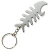 Komonee Fish Bone Silver Bottle Opener Key Chain Metal Dead