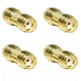 Greluma 4PCS SMA Female to SMA Female RF Coaxial Adapter Connector for Antenna Radio WiFi HT