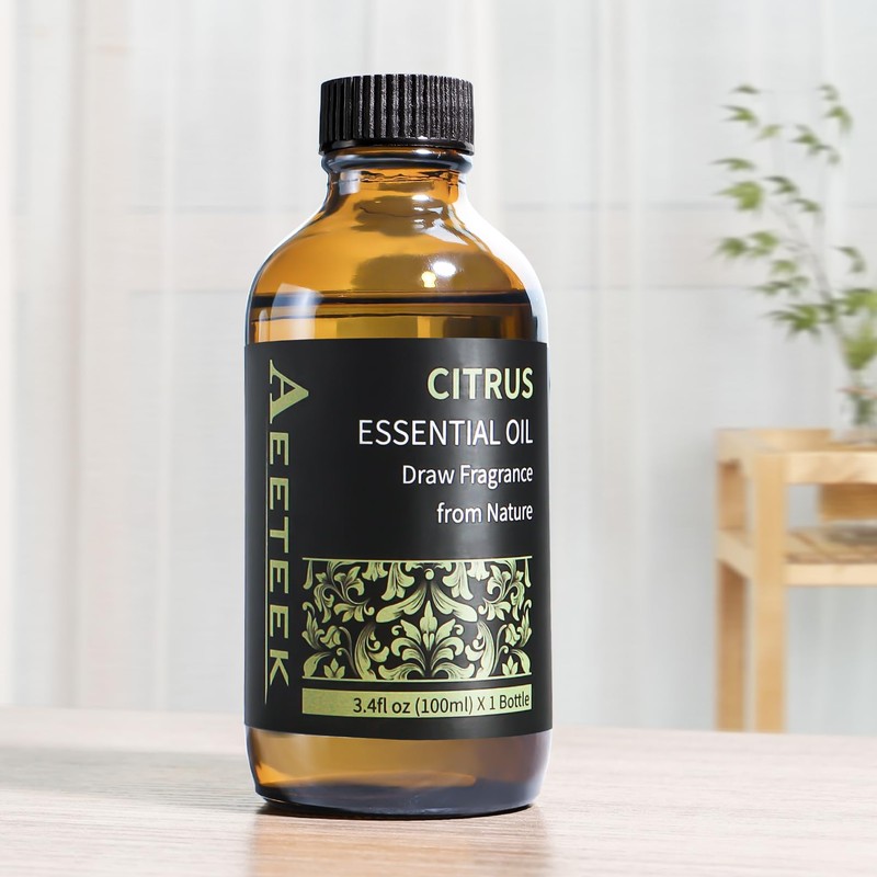 Aeeteek 100ml Citrus Essential Oil Refill for Waterless Diffuser &