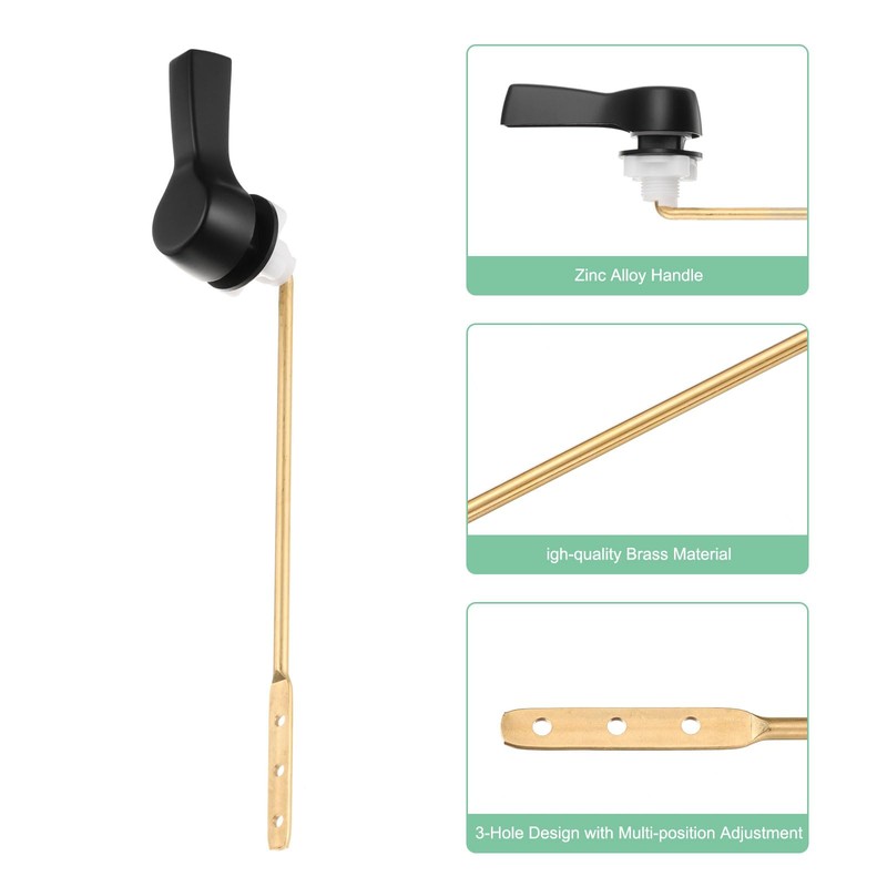 sourcing map Toilet Handle Replacement Kit, Front Mount Toilet Handle