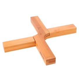 COLLBATH 1Pc Folding Bowl Mat Insulated Protective Pad for Home Restaurant and Hotel Use Heat Resistant Coaster for Cookware Scalding and Scratch Protection Log Color Design