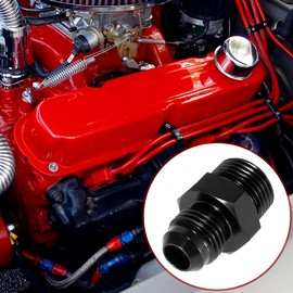 X AUTOHAUX AN6 Male to 3/8" NPT Male Car Flare Reducer Fitting Adapter Black