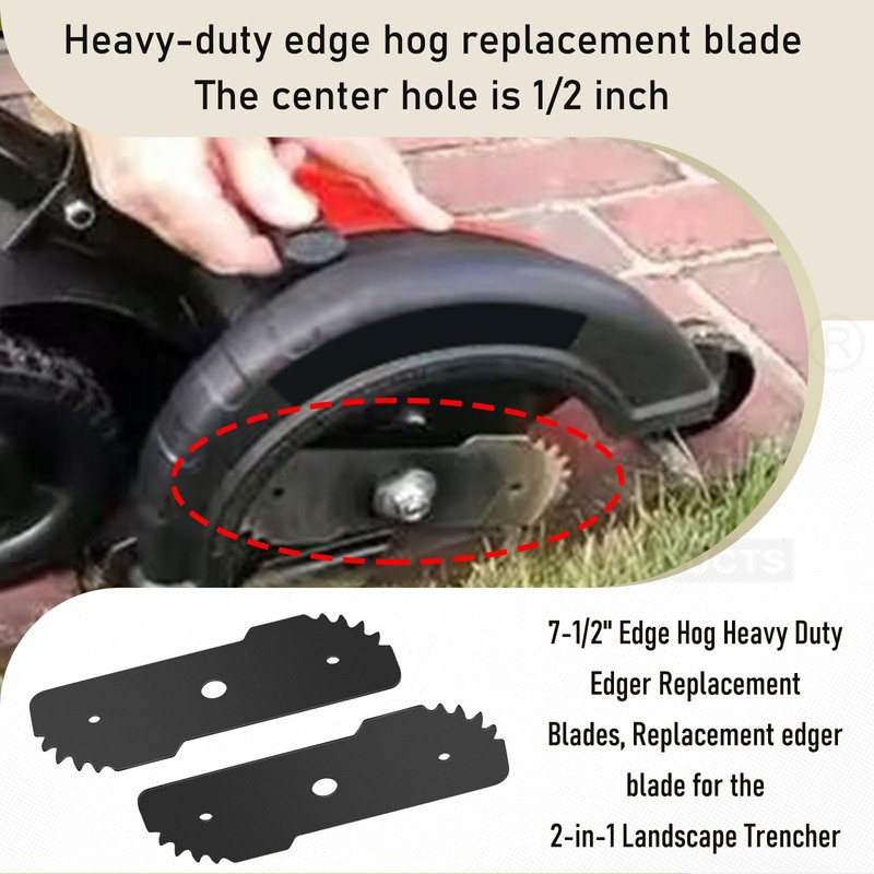 Karbay 3 Pack 7-1/2" Edge Hog Heavy Duty Edger Replacement