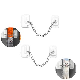 Shirene Window Locks, Pack of 2 Children's Window Locks for UPVC Lock for Door Chain, No Drilling, Child Lock, Adjustable Window Lock for Windows, Doors, Car Windows, Cabinets, Drawers