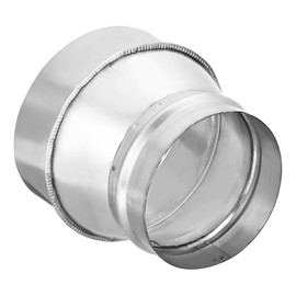 PATIKIL Ducting Reducer 125mm to 100mm, 5 to 4 Inch Metal Air Ducting Connect Round Duct Pipe or Extractor Fans Reducer HVAC Dryer Vent Chimney