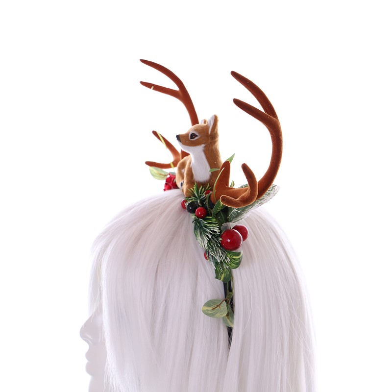 C-73 Headband Artificial Plants with Reindeer Antlers Forest Druids Fairy