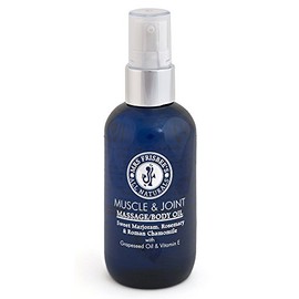 Muscle & Joint Massage Oil with Sweet Marjoram, Rosemary and Roman Chamomile Pure Essential Oils, Pure Cold Pressed Oils and Vitamin E/Handmade/Natural/Vegan (100ml)