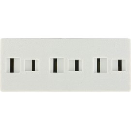 GE 3-Outlet Extender, Grounded Wall Tap, 2-Prong, Polarized, Multiple Plug Swivel, Wall Hugger, Power Splitter, Cruise Essentials, Use for Home Office School Dorm, UL Listed, White, 54185