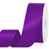 Purple Ribbon 1 1/2 Inch,50 Yards Purple Fabric Ribbon for