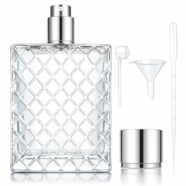 Coespewix 100ML 3.4oz Perfume Bottles Empty Vintage, Fine Mist PerfumeTravel Refillable, Glass Perfume Atomizer, Cologne Spray Bottle for Men and Women, Atomizer Sprayer for Perfume