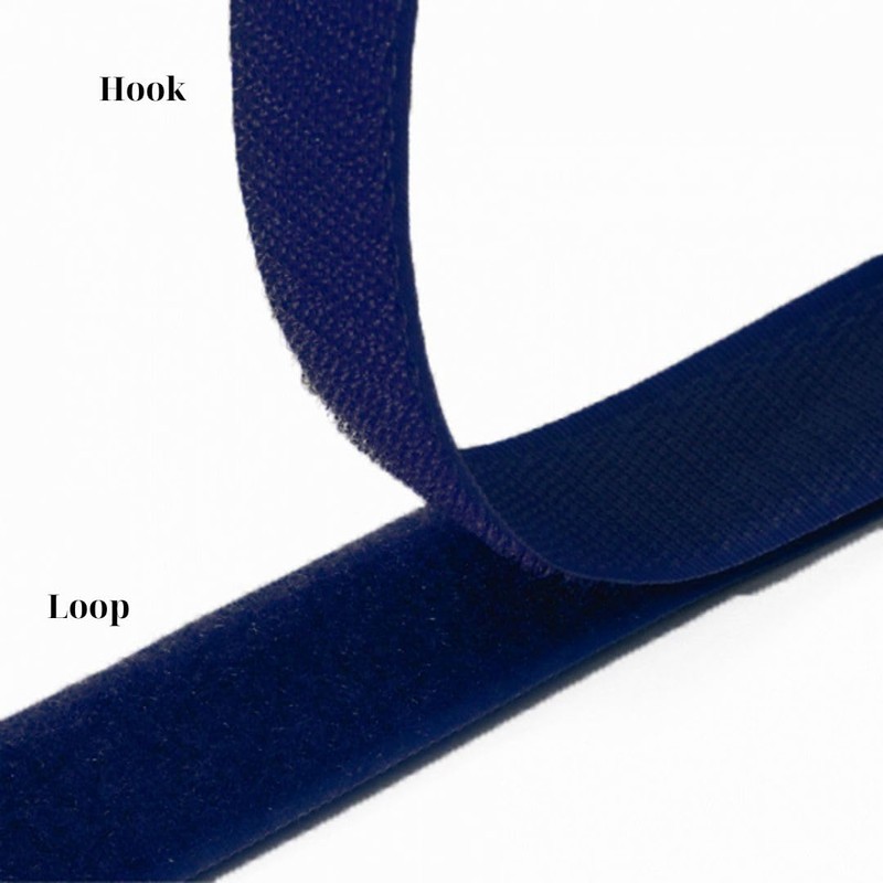 3/4 inch Navy Sew on Hook and Loop Tape Non-Adhesive