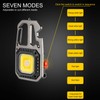 Keychain Work Light USB Charging Portable Pocket LED Flashlight Multifunctional