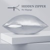 LULUSILK Silk Pillow Cases 2 Pack with Hidden Zipper, Silvergrey
