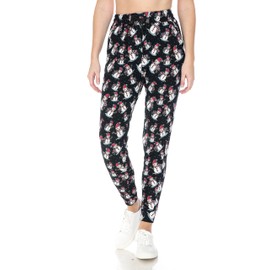 Leggings Depot Women's High Waist Print Jogger Track Pants with Pockets-S819, Bundled Up Snowman, Medium