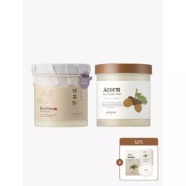 SKINFOOD [130매] 약초방 패드도토리 패드 (10매팩패드케이스집게 ) SKINFOOD [130 sheets] Herbal Room Pad Acorn Pad (10 sheets pack with pad case and clip) [Herbal Pad + Aicon Pad Set]