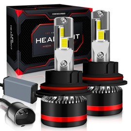 Stonebanks Kit De Faros Auto Led 9007 HB5,160 Vatios 30000LM Focos, 6000K Blanco Bombillas Plug & Play 600% Súper Brillante Luz Alta Y Baja,Faros Antiniebla, 2 Unidades