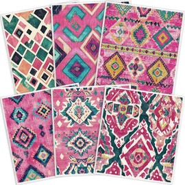 Swedish Dishcloths for Kitchen – 6 Pack Pink Stripe Cellulose Reusable Cleaning Paper Towels – Soft, Quick-Drying, Washable Dish Rags for Kitchen, Counters & More (Pink Stripe)