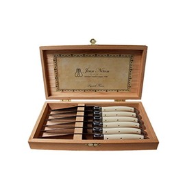 Jean Dubost Laguiole Knives with Natural White Acrylic Handles, Set of 6