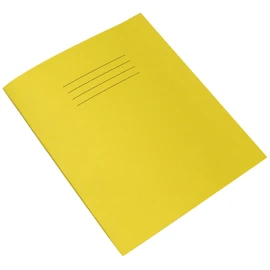 RHINO Stationery Exercise Book | 8 X 6.5 | 48 Page | Top Half Blank & Bottom Half 15mm Lined | Yellow | Learning Resources | School Books | Pack of 10